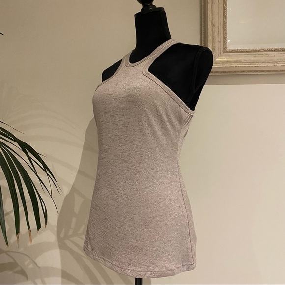 SEDUCE Knit Beige Top Stretch American Halter Neckline Fully Lined City Boho 10 - Picture 4 of 7